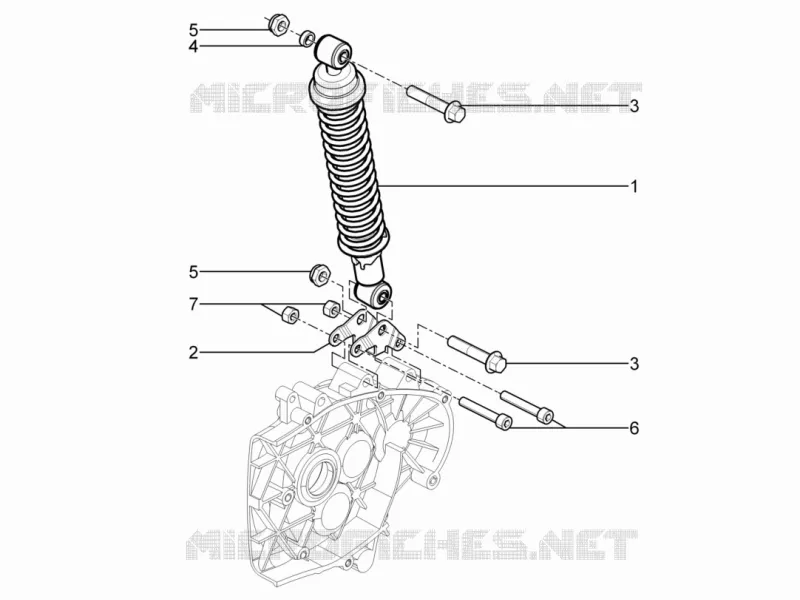 Rear suspension - Shock absorber/s Aprilia APRILIA-SCOOTER 125 SR 2014  SR Motard 4T E3