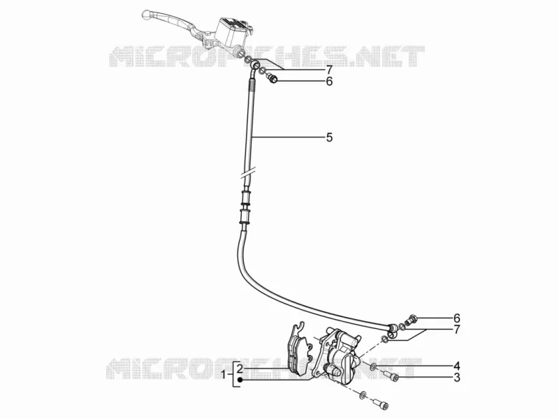 Brakes pipes - Calipers Aprilia APRILIA-SCOOTER 50 SR 2013  SR Motard 2T E3