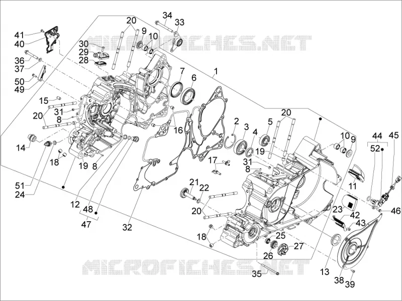 Crankcase Aprilia APRILIA-SCOOTER 850 SRV 2013  SRV 4T 8V E3