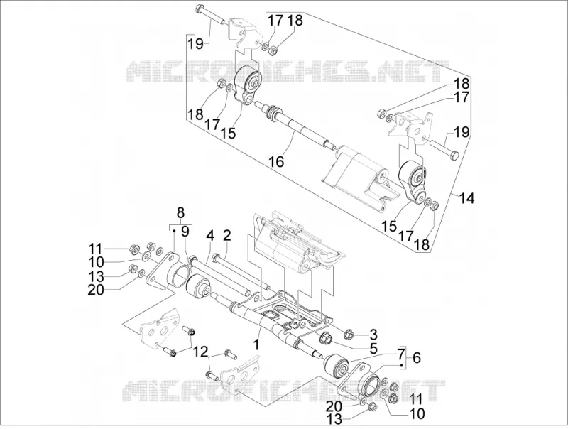 Swinging arm Aprilia APRILIA-SCOOTER 850 SRV 2012  SRV 4T 8V E3
