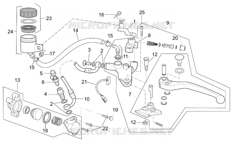 Clutch pump Aprilia APRILIA-MOTORCYCLES 1000 TUONO 2002  RSV 1000 Tuono