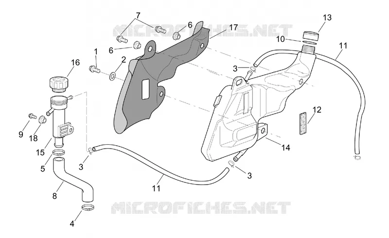 Expansion tank Aprilia APRILIA-MOTORCYCLES 1000 TUONO 2003  RSV 1000 Tuono