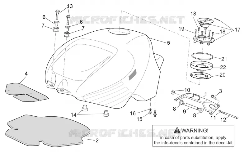 Fuel tank Aprilia APRILIA-MOTORCYCLES 1000 TUONO 2004  RSV 1000 Tuono