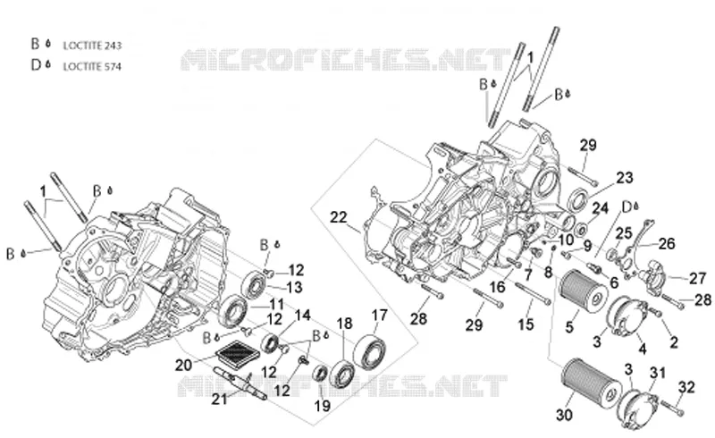 Crankcases II Aprilia APRILIA-MOTORCYCLES 1000 TUONO 2007  RSV 1000 Tuono