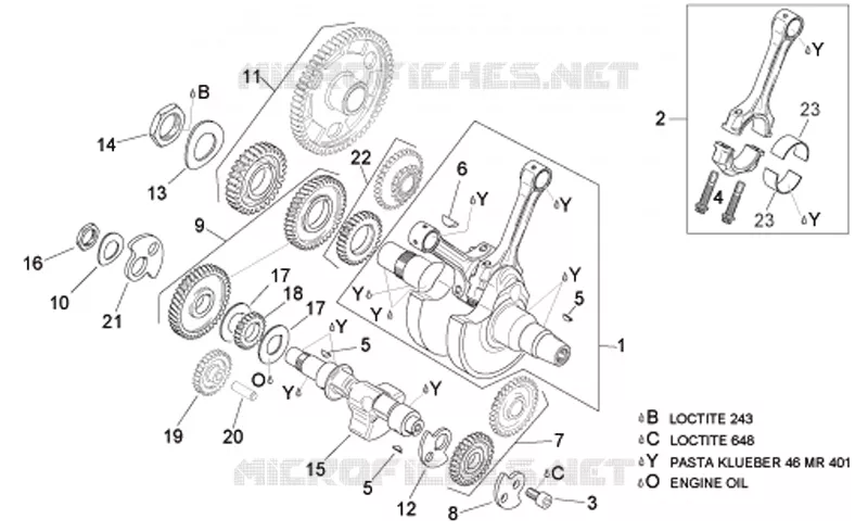 Drive shaft Aprilia APRILIA-MOTORCYCLES 1000 TUONO 2008  RSV 1000 Tuono