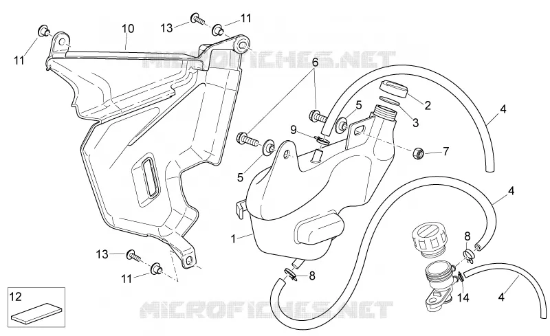 Expansion tank Aprilia APRILIA-MOTORCYCLES 1000 TUONO 2007  RSV 1000 Tuono
