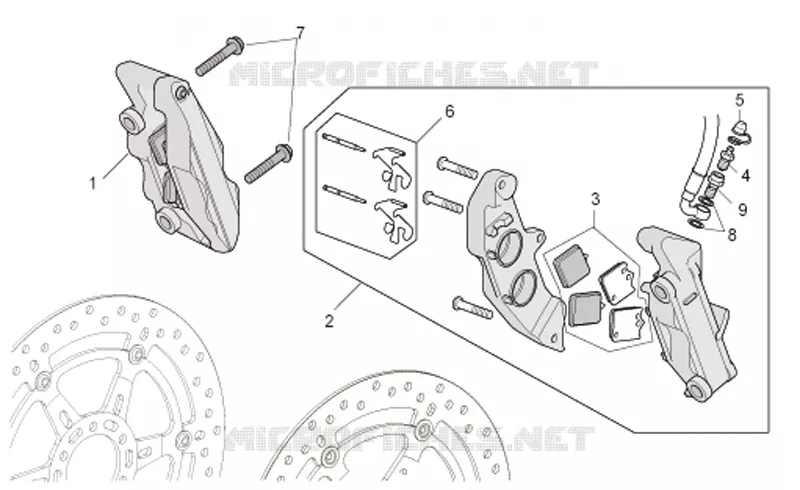Front brake caliper I Aprilia APRILIA-MOTORCYCLES 1000 TUONO 2008  RSV 1000 Tuono