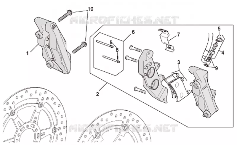 Front brake caliper II Aprilia APRILIA-MOTORCYCLES 1000 TUONO 2007  RSV 1000 Tuono