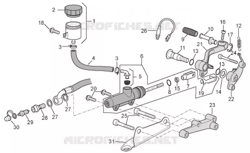Rear master cylinder Aprilia APRILIA-MOTORCYCLES 1000 TUONO 2006  RSV 1000 Tuono