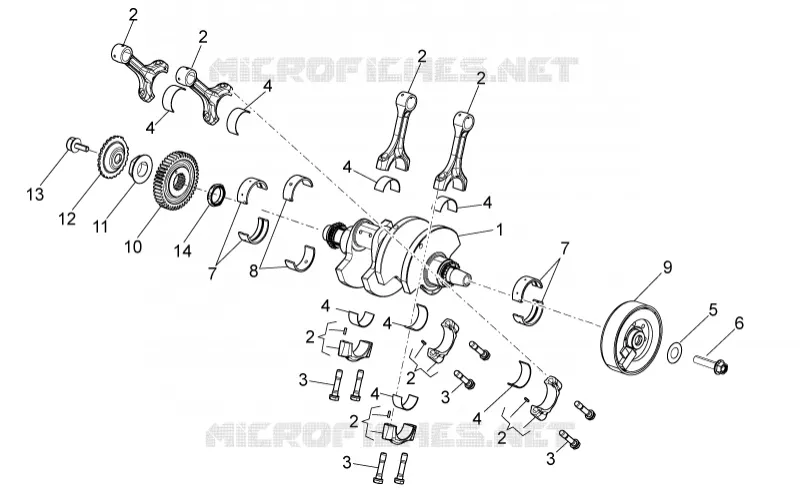 Drive shaft Aprilia APRILIA-MOTORCYCLES 1100 TUONO 2015  Tuono V4 Factory
