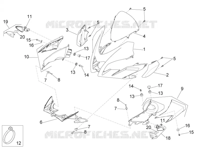 Front body I Aprilia APRILIA-MOTORCYCLES 1100 TUONO 2015  Tuono V4 Factory