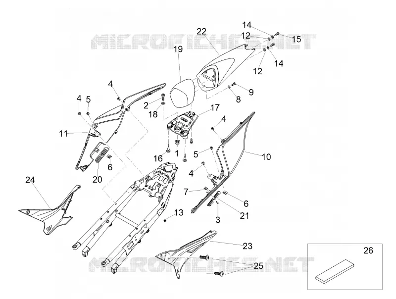 Rear body I Aprilia APRILIA-MOTORCYCLES 1100 TUONO 2017  TUONO V4 FACTORY e4