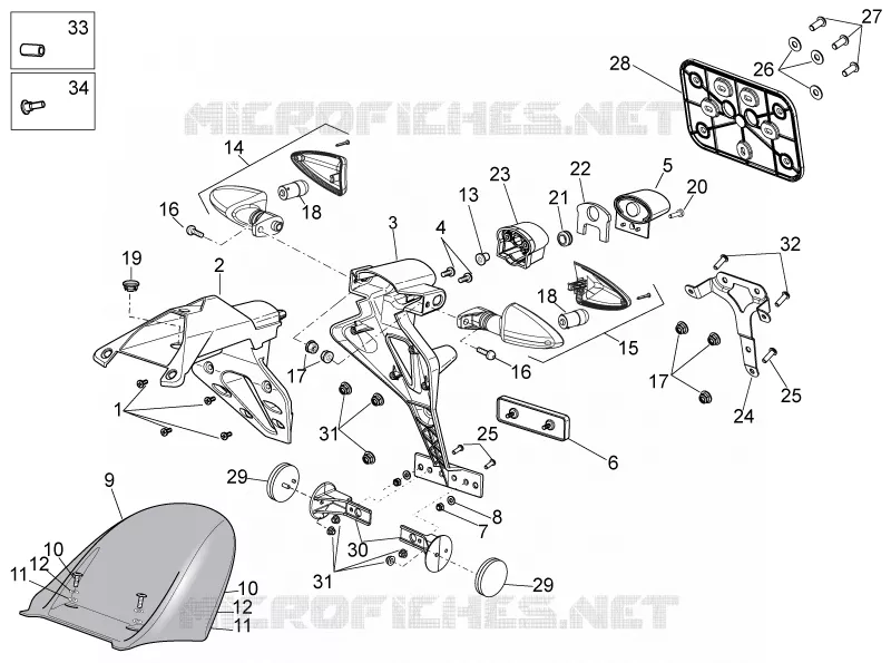 Rear body II Aprilia APRILIA-MOTORCYCLES 1100 TUONO 2016  Tuono V4 Factory