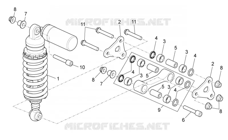 Rear shock absorber Aprilia APRILIA-MOTORCYCLES 1100 TUONO 2016  Tuono V4 Factory