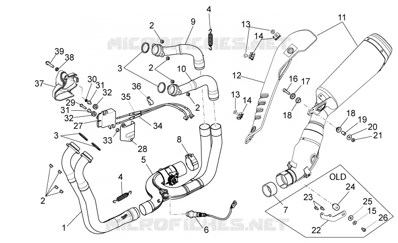 Exhaust pipe I Aprilia APRILIA-MOTORCYCLES 1100 TUONO 2015  Tuono V4 RR