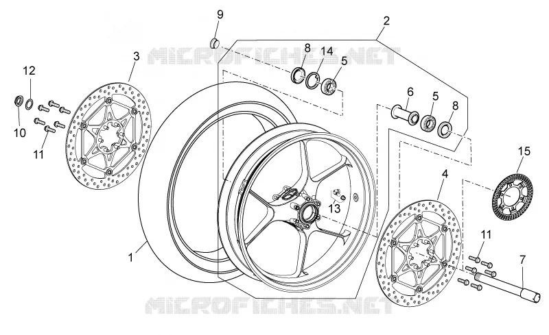 Front wheel Aprilia APRILIA-MOTORCYCLES 1100 TUONO 2016  Tuono V4 RR