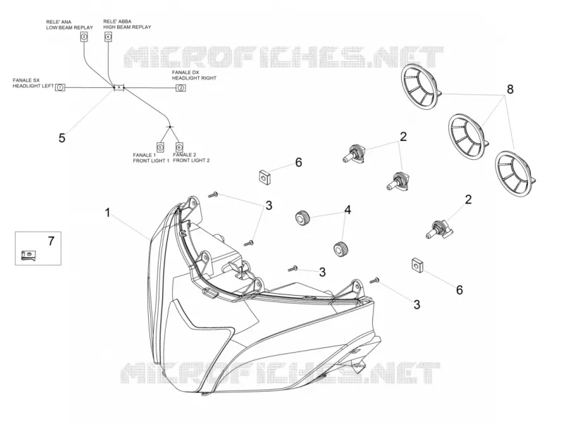 Headlight Aprilia APRILIA-MOTORCYCLES 1100 TUONO 2016  Tuono V4 RR