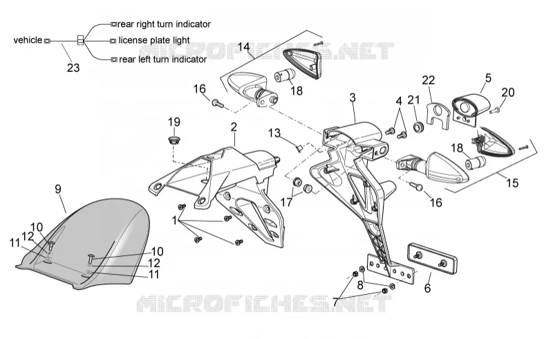 Rear body II Aprilia APRILIA-MOTORCYCLES 1100 TUONO 2015  Tuono V4 RR