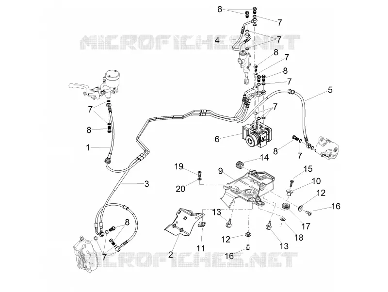 ABS brake system Aprilia APRILIA-MOTORCYCLES 1100 TUONO 2017  TUONO V4 RR e4