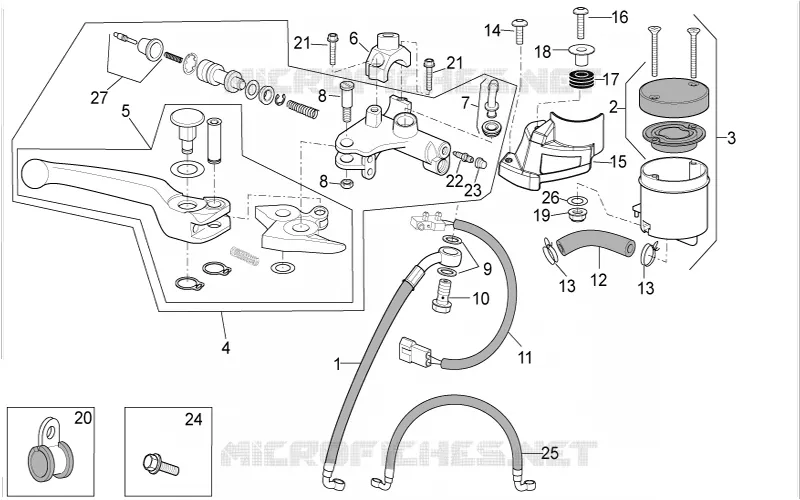 Front master cilinder Aprilia APRILIA-MOTORCYCLES 1100 TUONO 2016  Tuono V4 RR