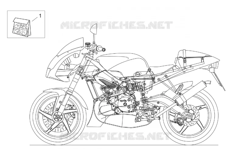 Decal Aprilia APRILIA-MOTORCYCLES 125 TUONO 2003  RS 125 Tuono
