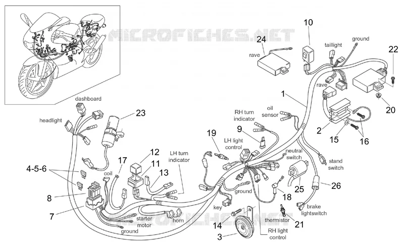Electrical system I Aprilia APRILIA-MOTORCYCLES 125 TUONO 2003  RS 125 Tuono
