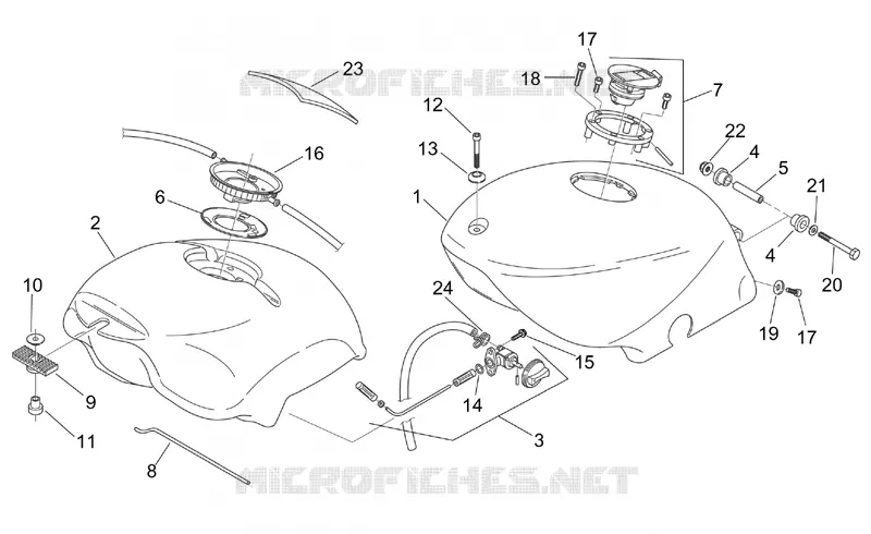 Fuel tank Aprilia APRILIA-MOTORCYCLES 125 TUONO 2003  RS 125 Tuono
