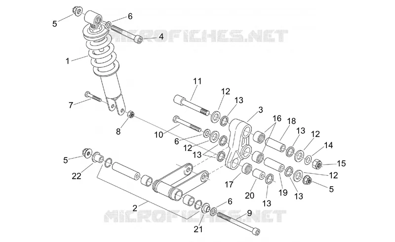 Rear shock absorber Aprilia APRILIA-MOTORCYCLES 125 TUONO 2004  RS 125 Tuono