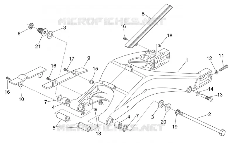 Swing arm Aprilia APRILIA-MOTORCYCLES 125 TUONO 2004  RS 125 Tuono