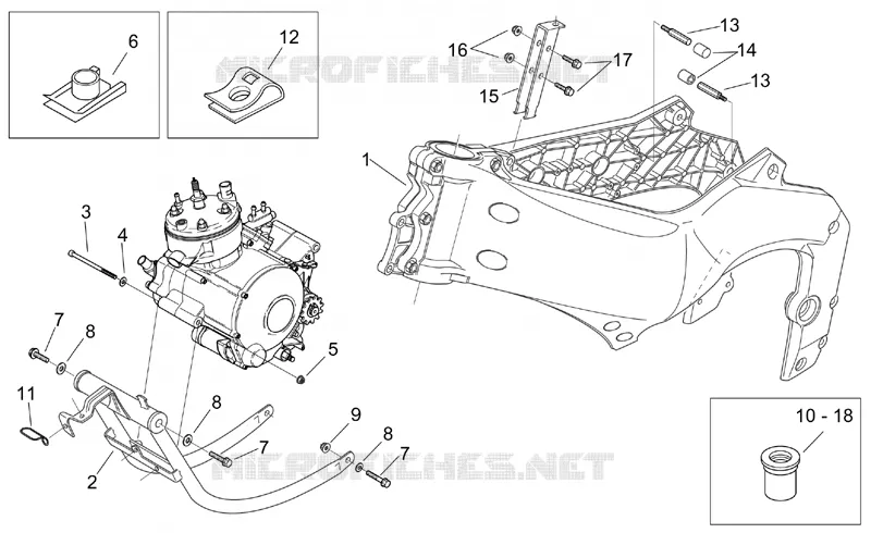 Frame - Cradle Aprilia APRILIA-MOTORCYCLES 50 TUONO 2003  RS 50 Tuono