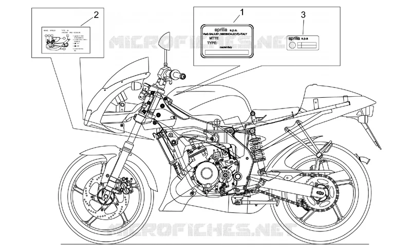 Plate set Aprilia APRILIA-MOTORCYCLES 50 TUONO 2003  RS 50 Tuono