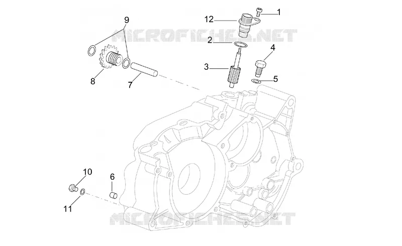 Right crankcase Aprilia APRILIA-MOTORCYCLES 50 TUONO 2003  RS 50 Tuono