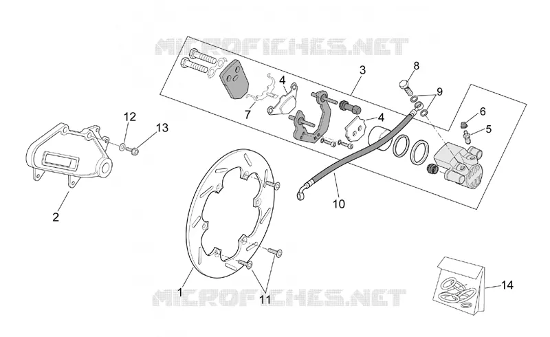 Rear brake caliper Aprilia APRILIA-MOTORCYCLES 125 MX 2005  MX SuperMotard