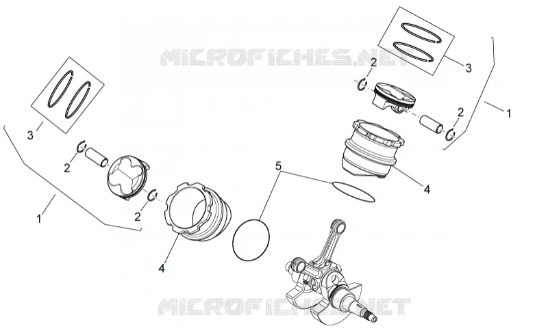 Cylinder with piston Aprilia APRILIA-MOTORCYCLES 450 MXV 2008  MXV Cross