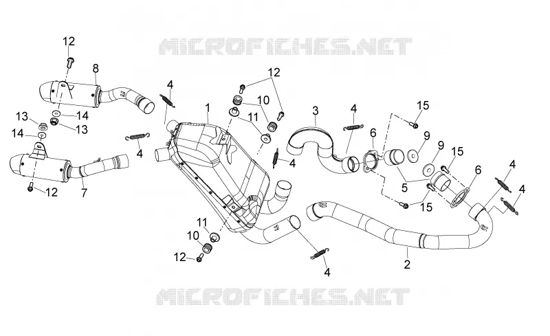 Exhaust unit Aprilia APRILIA-MOTORCYCLES 450 MXV 2009  MXV Cross