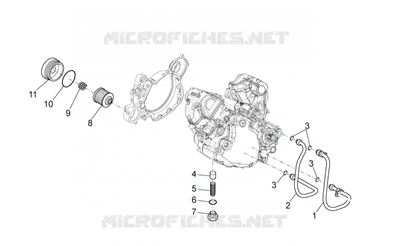 Lubrication Aprilia APRILIA-MOTORCYCLES 450 MXV 2010  MXV Cross