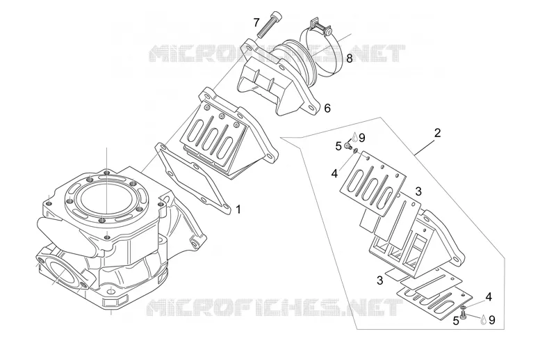 Carburettor flange Aprilia APRILIA-MOTORCYCLES 125 RX 1997  RX (engine 122cc)