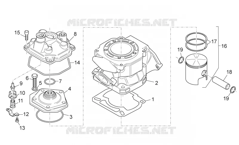 Cylinder - Head - Piston Aprilia APRILIA-MOTORCYCLES 125 RX-SX 2010  RX-SX