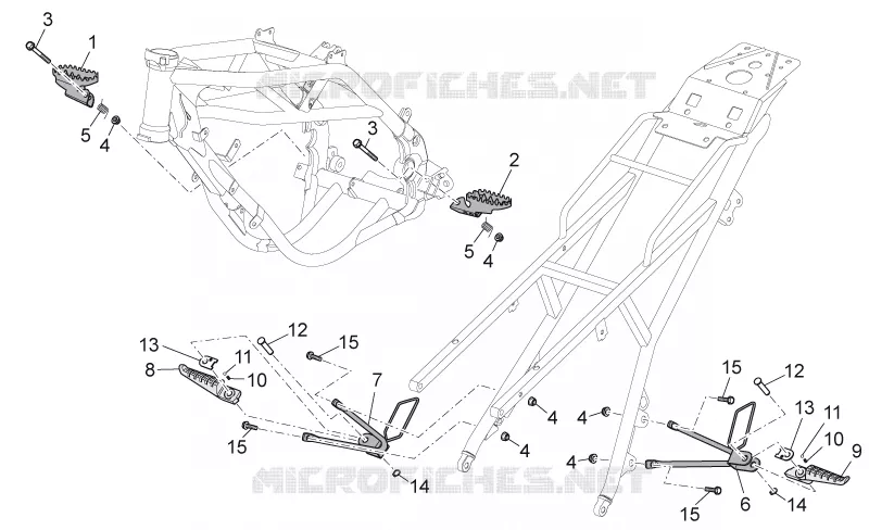 Foot rests Aprilia APRILIA-MOTORCYCLES 125 RX-SX 2009  RX-SX