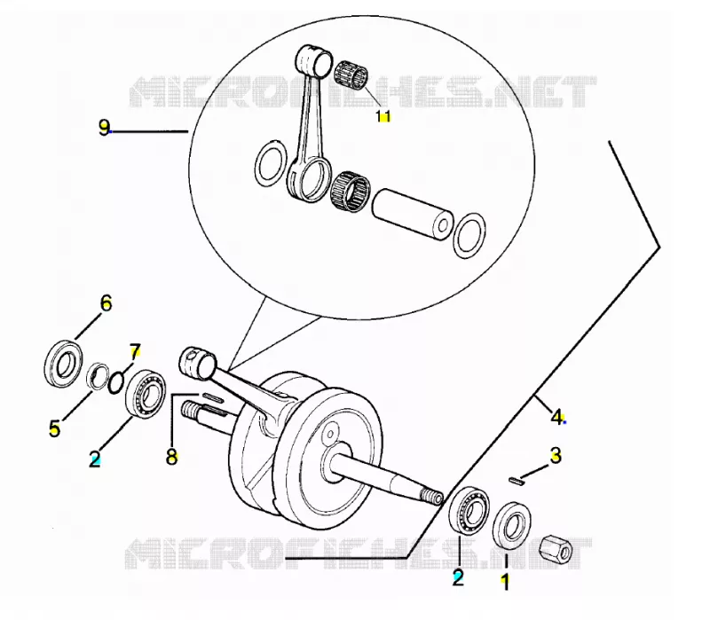 Drive shaft Aprilia APRILIA-MOTORCYCLES 50 RX 1992  RX 3 - 5 MARCE