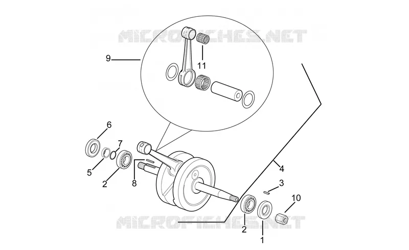 Drive shaft Aprilia APRILIA-MOTORCYCLES 50 RX 2000  RX