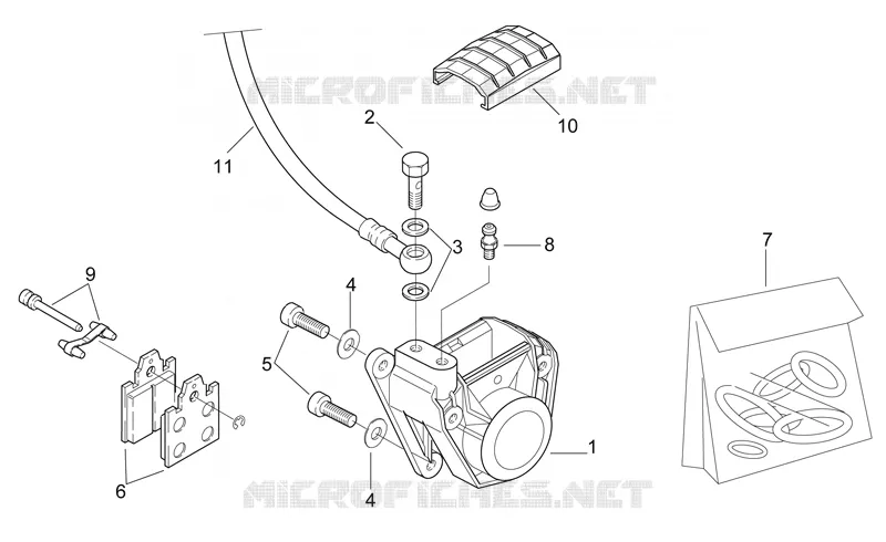 Rear brake caliper Aprilia APRILIA-MOTORCYCLES 50 RX 1998  RX