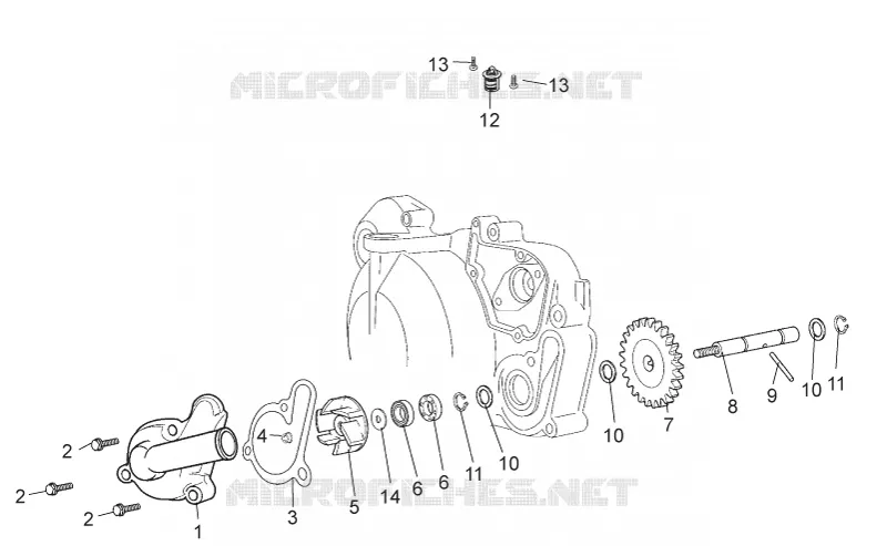 Water pump Aprilia APRILIA-MOTORCYCLES 50 SX 2015  SX Limited Edition