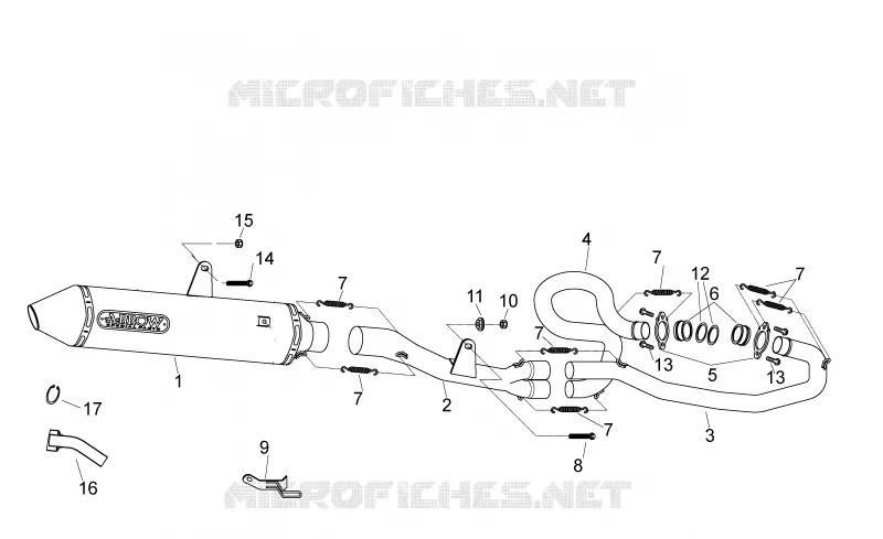 Exhaust unit Aprilia APRILIA-MOTORCYCLES 450 RXV 2011  RXV