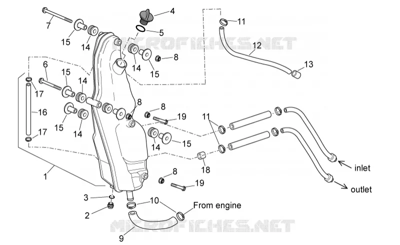 Oil tank I Aprilia APRILIA-MOTORCYCLES 550 RXV 2009  RXV