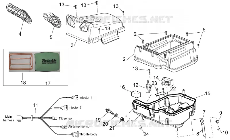 Air box Aprilia APRILIA-MOTORCYCLES 550 RXV 2009  RXV STREET LEGAL