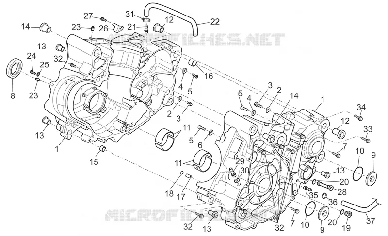 Crankcase I Aprilia APRILIA-MOTORCYCLES 450 RXV 2010  RXV STREET LEGAL