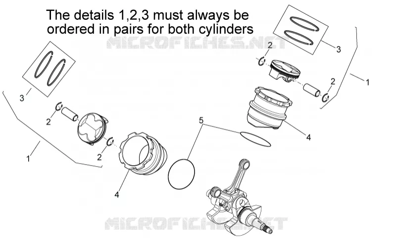 Cylinder with piston Aprilia APRILIA-MOTORCYCLES 450 RXV 2011  RXV STREET LEGAL