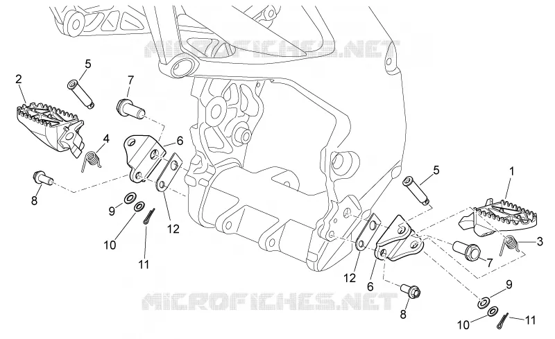 Foot rests Aprilia APRILIA-MOTORCYCLES 550 RXV 2010  RXV STREET LEGAL