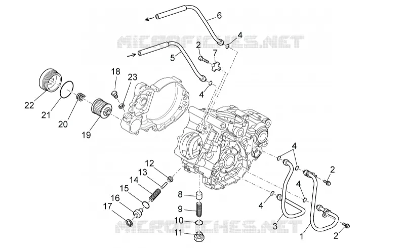 Lubrication Aprilia APRILIA-MOTORCYCLES 550 RXV 2009  RXV STREET LEGAL
